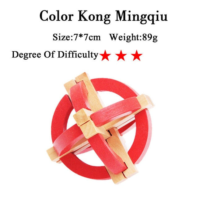 IQ Brain Teaser 3D Wooden Interlocking Puzzles