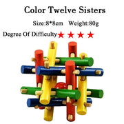 IQ Brain Teaser 3D Wooden Interlocking Puzzles