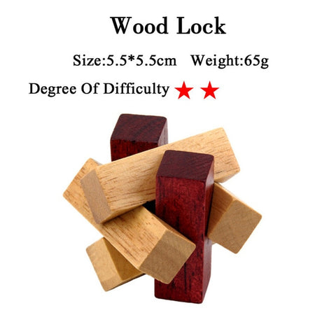 IQ Brain Teaser 3D Wooden Interlocking Puzzles