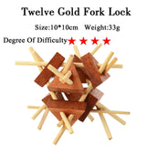 IQ Brain Teaser 3D Wooden Interlocking Puzzles