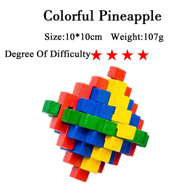 IQ Brain Teaser 3D Wooden Interlocking Puzzles