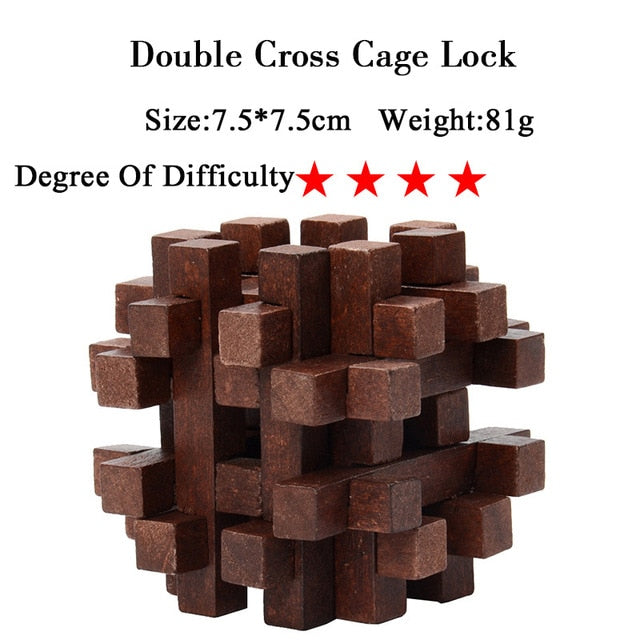 IQ Brain Teaser 3D Wooden Interlocking Puzzles