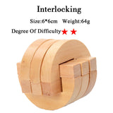 IQ Brain Teaser 3D Wooden Interlocking Puzzles