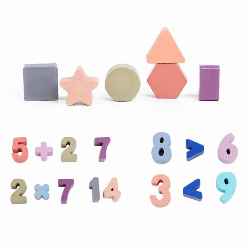 Geometric Shape Cognition Teaching Aids Wooden Montessori Educational Toys