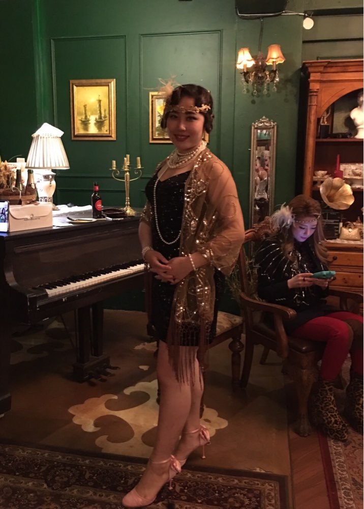 Sequinned 1920s Fringed Evening Shawl
