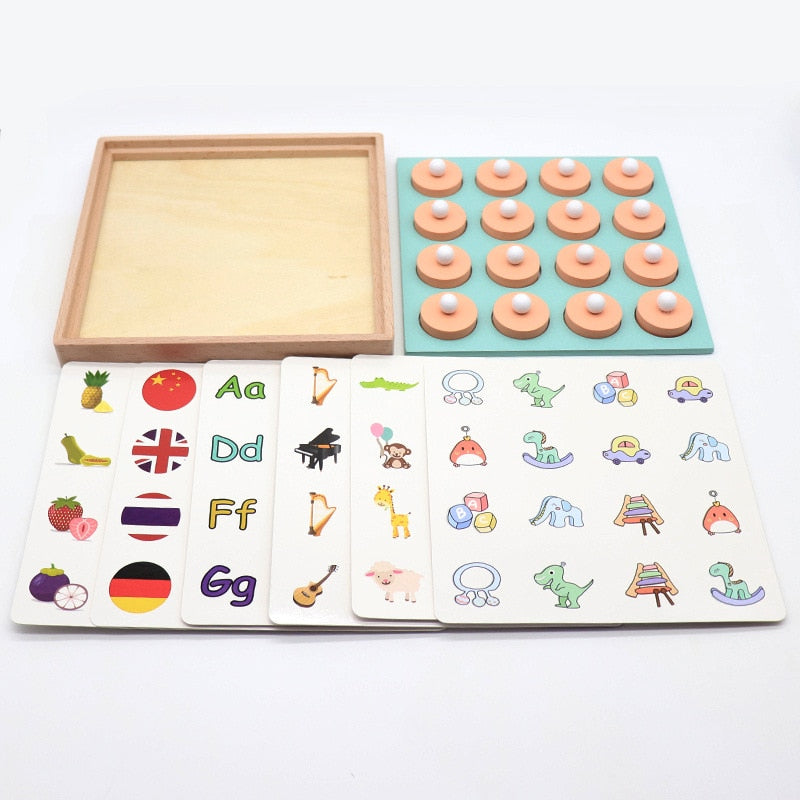 Montessori Memory Match Game Wooden Early Educational Toy