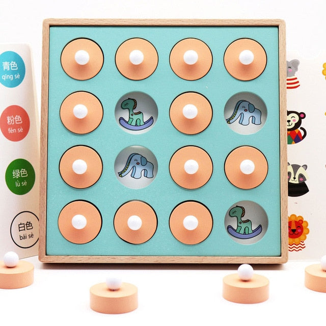 Montessori Memory Match Game Wooden Early Educational Toy