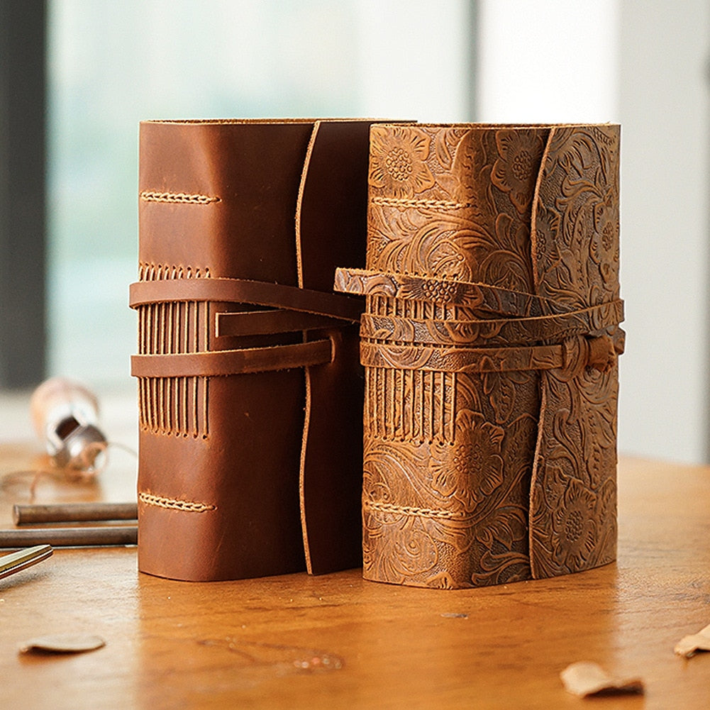 Handmade Embossed Genuine Leather Journal Book 400P