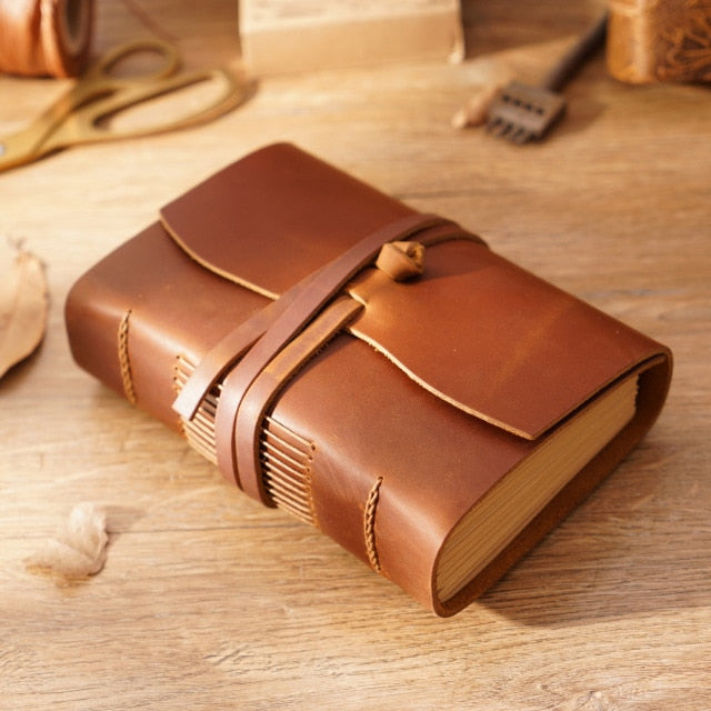 Handmade Embossed Genuine Leather Journal Book 400P
