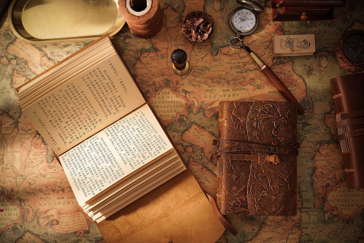 Handmade Embossed Genuine Leather Journal Book 400P