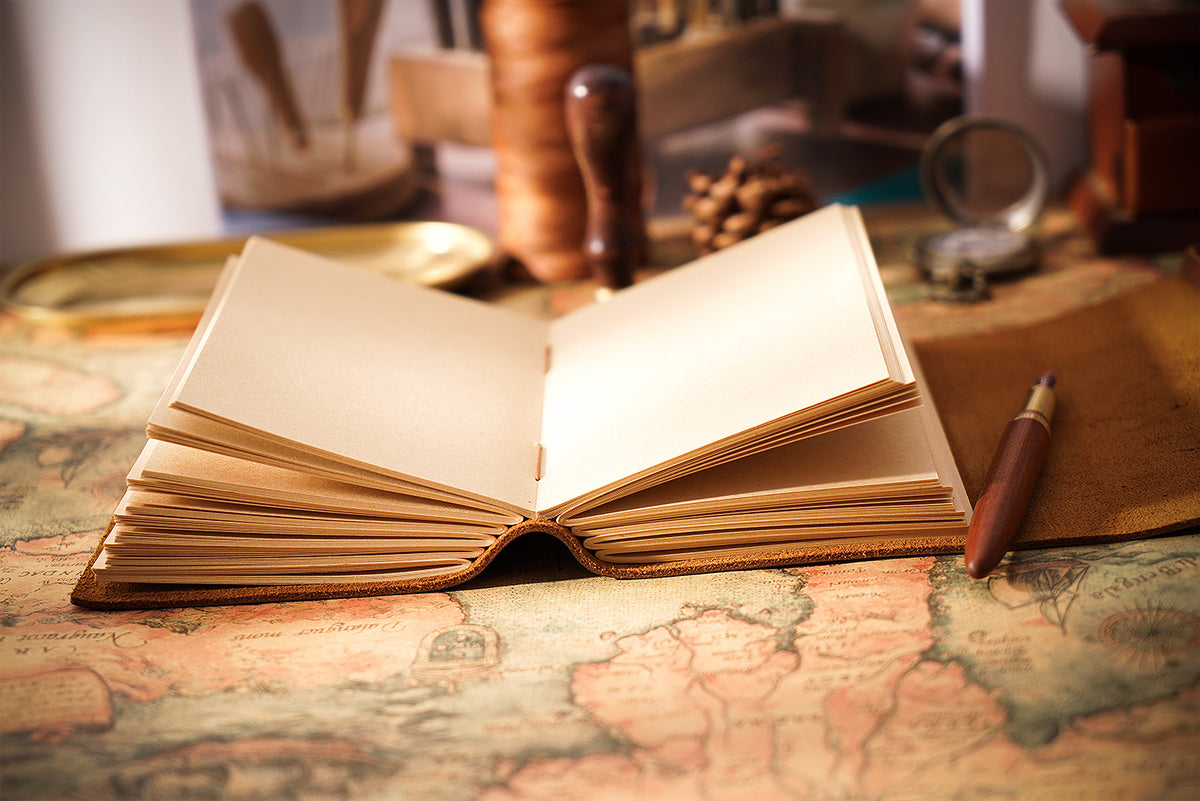 Handmade Embossed Genuine Leather Journal Book 400P