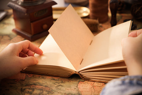Handmade Embossed Genuine Leather Journal Book 400P