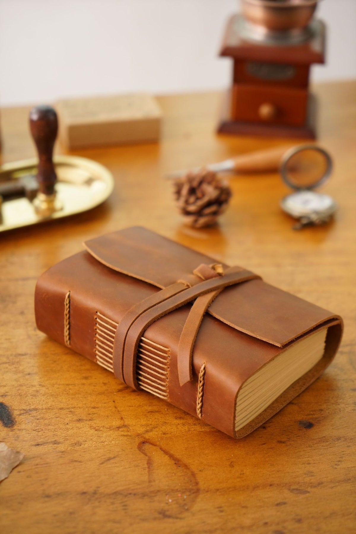 Handmade Embossed Genuine Leather Journal Book 400P