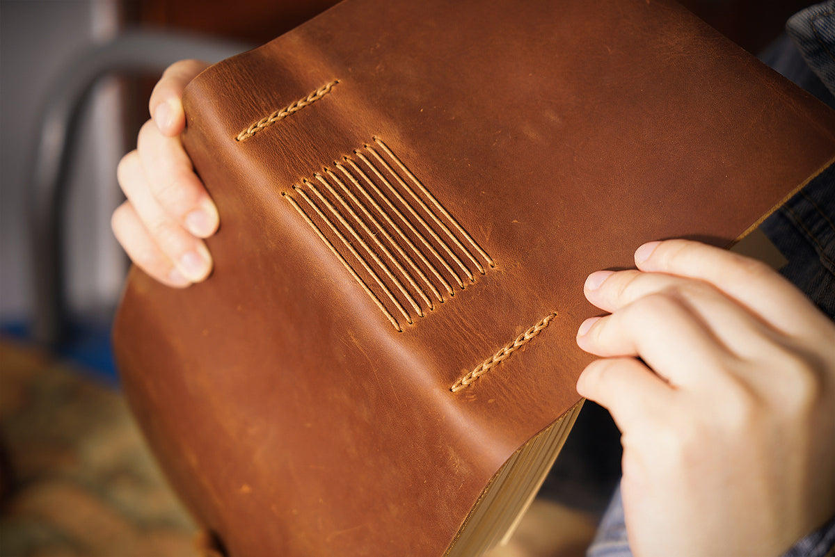Handmade Embossed Genuine Leather Journal Book 400P