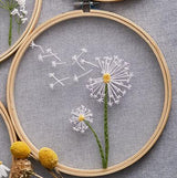 Mesh White Flowers DIY Embroidery Kit