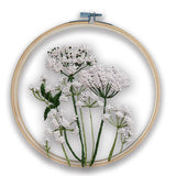 Mesh White Flowers DIY Embroidery Kit