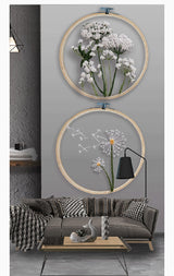 Mesh White Flowers DIY Embroidery Kit