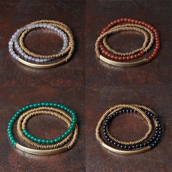 Agate Stone & Copper Handmade Bracelets Unisex Jewellery