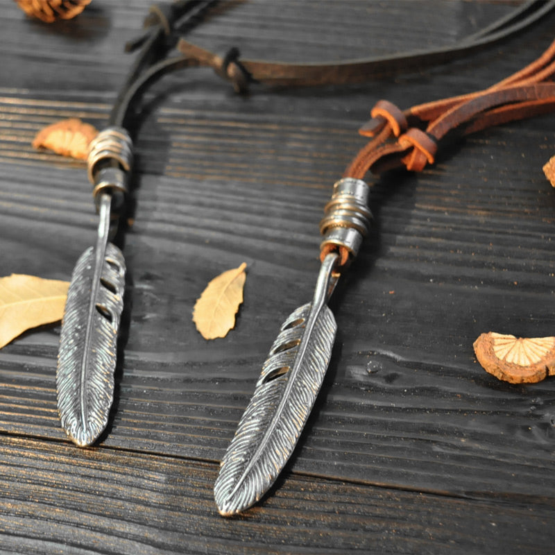 The Wishing Feather Leather Necklace