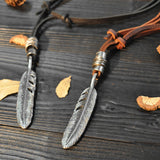 The Wishing Feather Leather Necklace