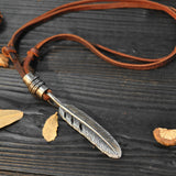 The Wishing Feather Leather Necklace