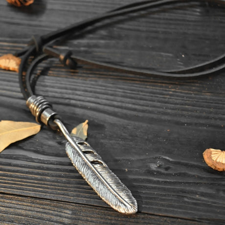 The Wishing Feather Leather Necklace