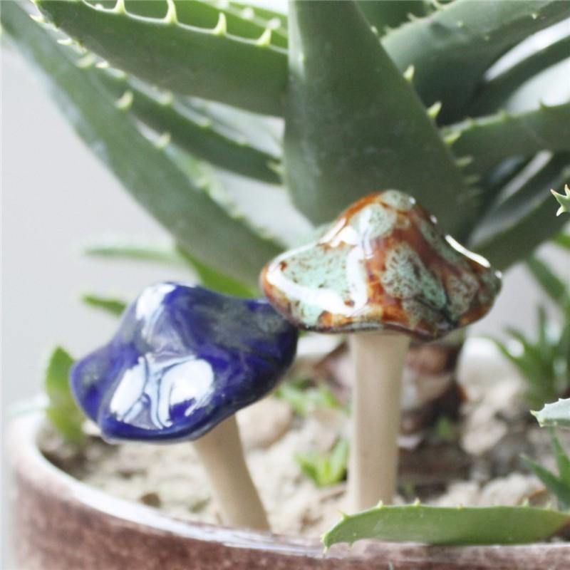 1pc Ceramic Mushroom | Fairy Garden Decoration - Woodland Gatherer