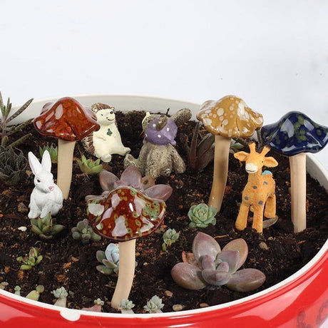 1pc Ceramic Mushroom | Fairy Garden Decoration - Woodland Gatherer