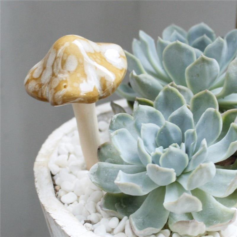 1pc Ceramic Mushroom | Fairy Garden Decoration - Woodland Gatherer