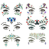 Crystal Face Stickers Festival Fashion