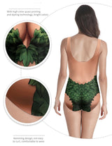 Poison Ivy Printed Nude One Piece Funny Swimsuit