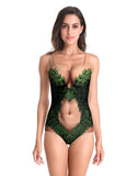 Poison Ivy Printed Nude One Piece Funny Swimsuit