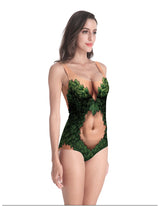 Poison Ivy Printed Nude One Piece Funny Swimsuit