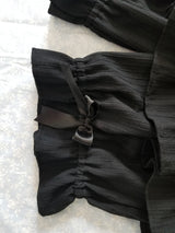 Black/White Lolita Shorts Lace Ruffled Elastic Waist Cotton Bloomers