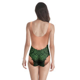 Poison Ivy Printed Nude One Piece Funny Swimsuit