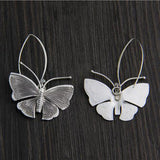 Large Butterfly Drop Earrings 925 Sterling Silver