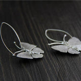 Large Butterfly Drop Earrings 925 Sterling Silver