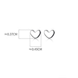 Teeny Tiny Love Heart Stud Earrings 925 Sterling Silver