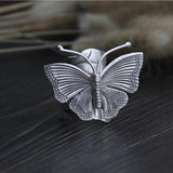 Large Butterfly Ring 925 Sterling Silver