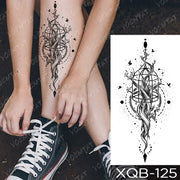 Waterproof Temporary Tattoos Snake Flower Rose Mandala Lace Fox Lion Cat Tree