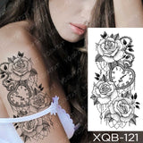 Waterproof Temporary Tattoos Snake Flower Rose Mandala Lace Fox Lion Cat Tree