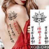 Waterproof Temporary Tattoos Snake Flower Rose Mandala Lace Fox Lion Cat Tree