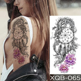 Waterproof Temporary Tattoos Snake Flower Rose Mandala Lace Fox Lion Cat Tree