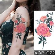 Waterproof Temporary Tattoos Snake Flower Rose Mandala Lace Fox Lion Cat Tree