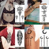 Waterproof Temporary Tattoos Snake Flower Rose Mandala Lace Fox Lion Cat Tree