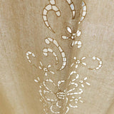 Cotton Linen Handmade Embroidered Tassel Hem Curtain