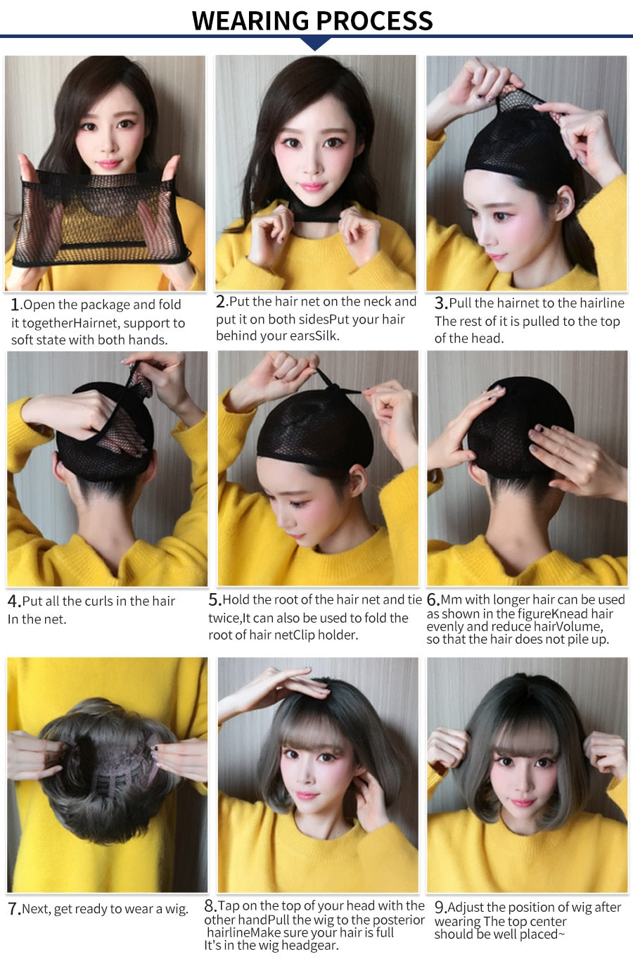 Olive Green Wig With Bangs Heat Resistant Synthetic Mid-length Wig