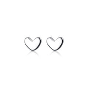 Teeny Tiny Love Heart Stud Earrings 925 Sterling Silver