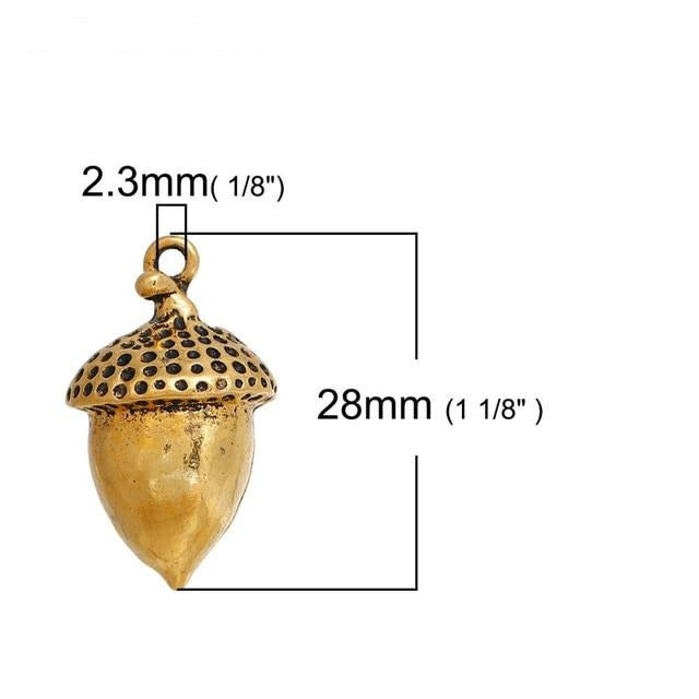 Two Acorn Charms