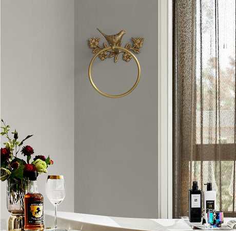 Woodland Birdy Bathroom Accessories Bird Towel Ring, Toilet Roll Holder and Towel Bar